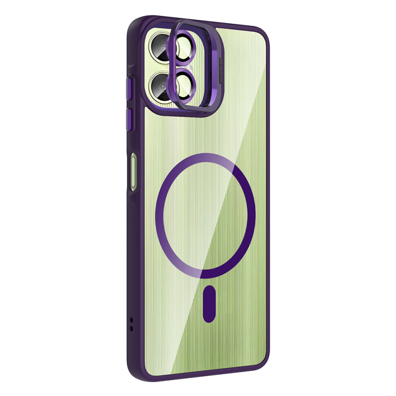 Galaxy A06 Case Stand Camera Lens Gift M-Safe Charging Feature Zore Etro Cover - 8