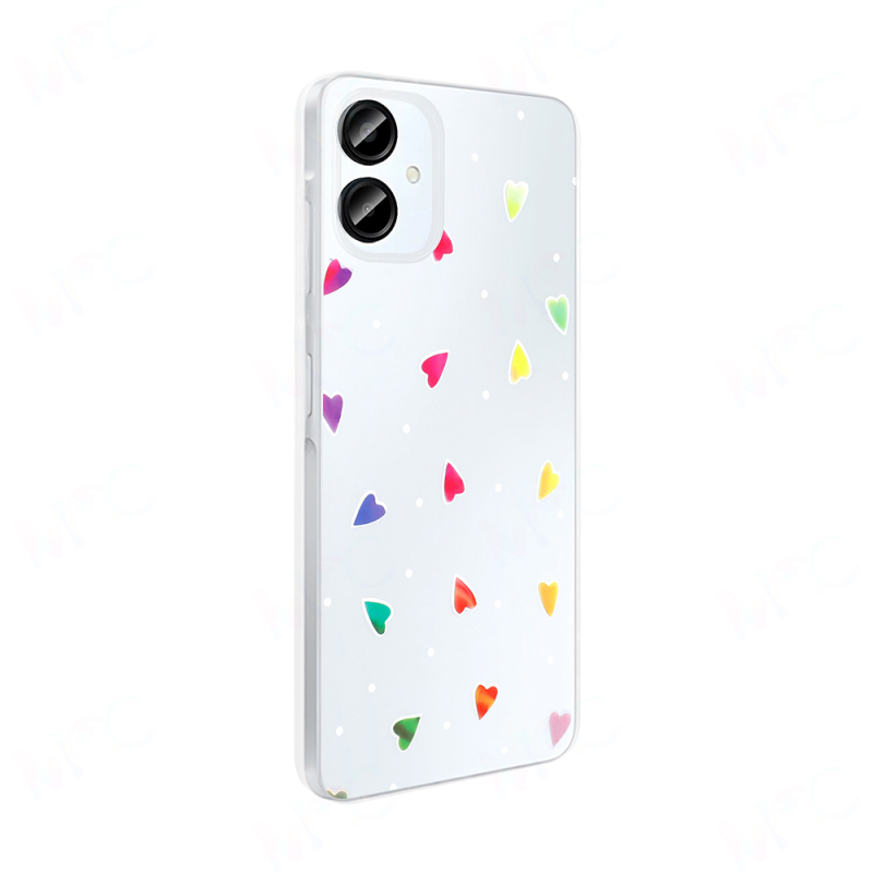 Galaxy A06 Case Transparent Figured Zore Folk Hard Cover - 8