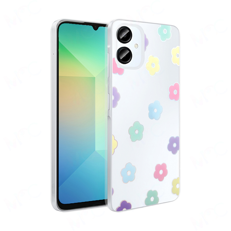 Galaxy A06 Case Transparent Figured Zore Folk Hard Cover - 4