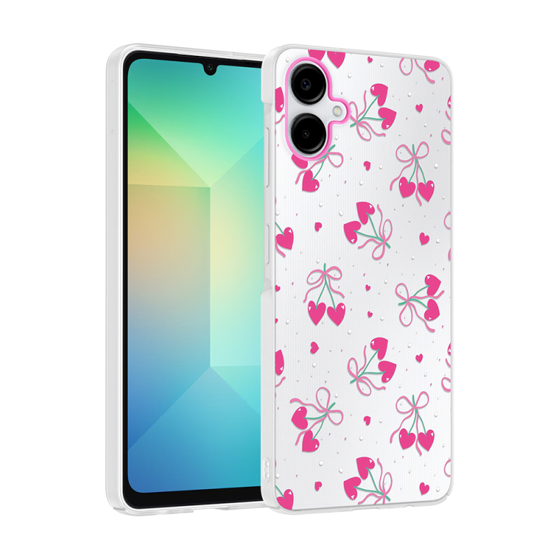 Galaxy A06 Case with Camera Protector, Patterned Zore Clip Cover - 1