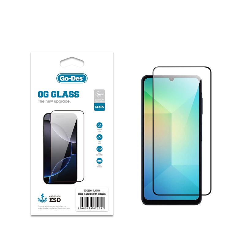 Galaxy A06 Go Des OG Glass Antistatic Tempered Glass Screen Protector - 2