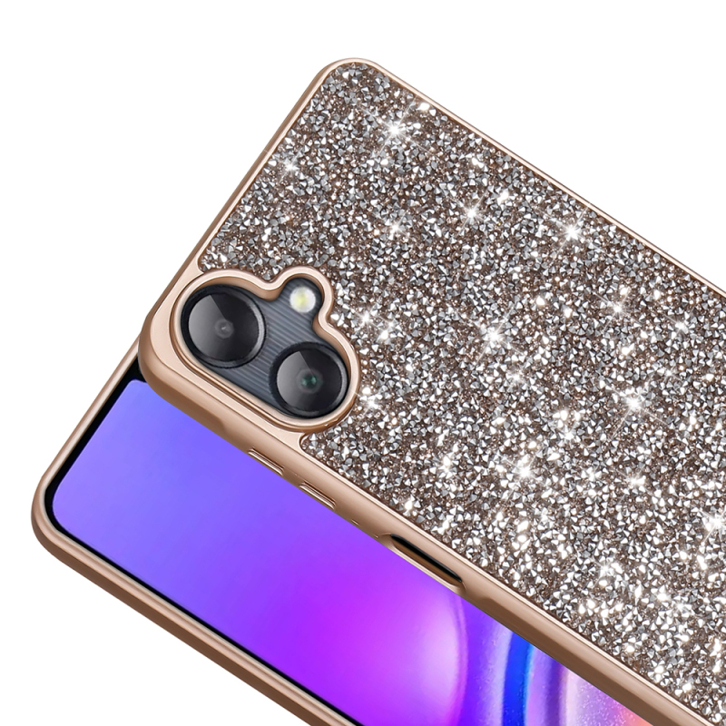 Galaxy A06 Kılıf Parlak Taşlı Tasarım Zore Pırlanta Kapak - 10