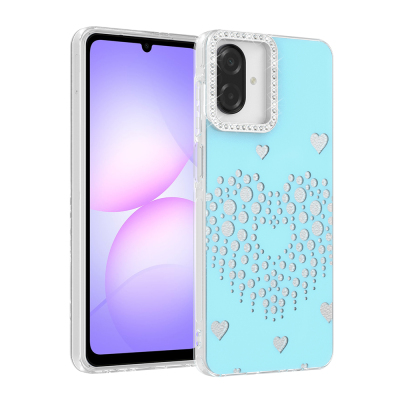 Galaxy A07 Case Drop Stones Zore Rivas Hard PC Cover - 2