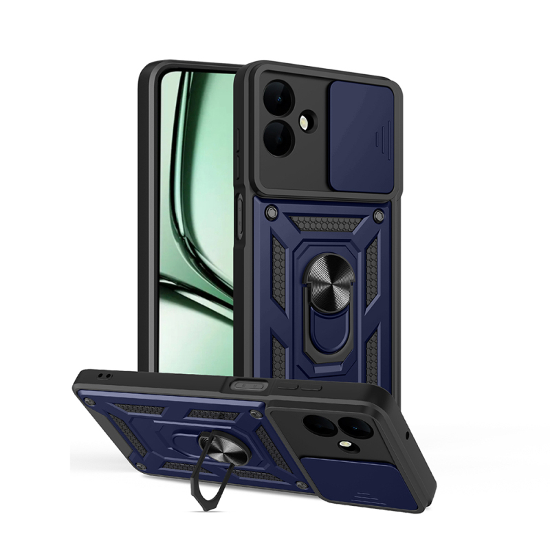 Galaxy A07 Case Magnetic Stand Camera Protection Zore Sliding Vega Cover - 3