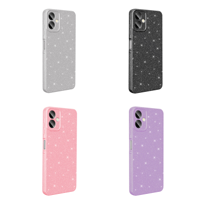 Galaxy A07 Case with Camera Protection, Glittery Luxury Zore Cotton Cover - 14