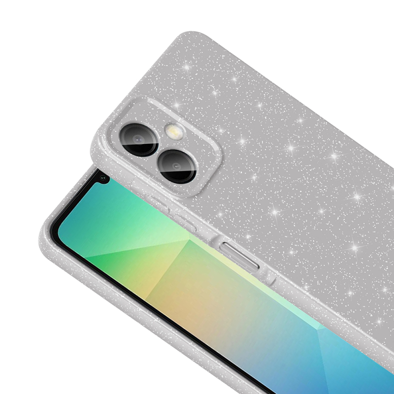 Galaxy A07 Case with Camera Protection, Glittery Luxury Zore Cotton Cover - 9