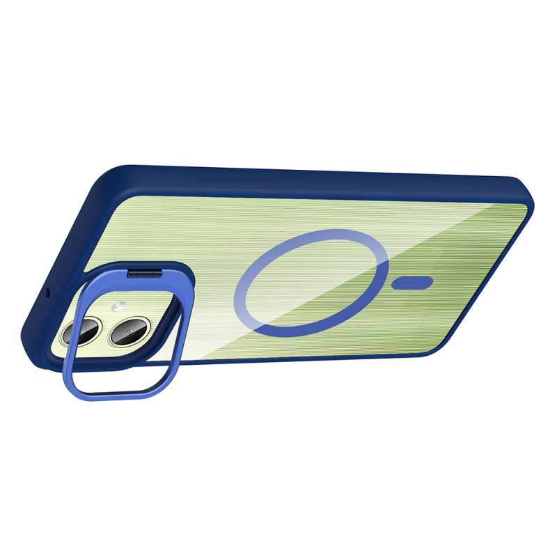 Galaxy A07 Case with Stand and Free Camera Lens - Zore Etro Cover - 13