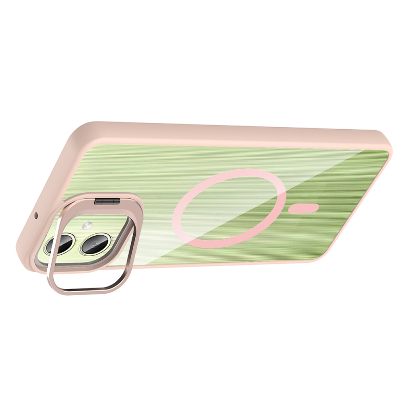 Galaxy A07 Case with Stand and Free Camera Lens - Zore Etro Cover - 14