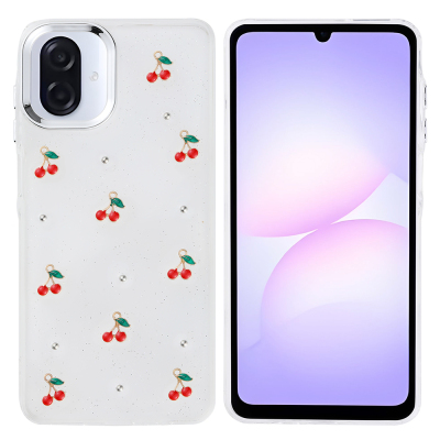 Galaxy A07 Kılıf Airbag Tasarımlı Simli Şeffaf Zore Kutup Kapak - 2