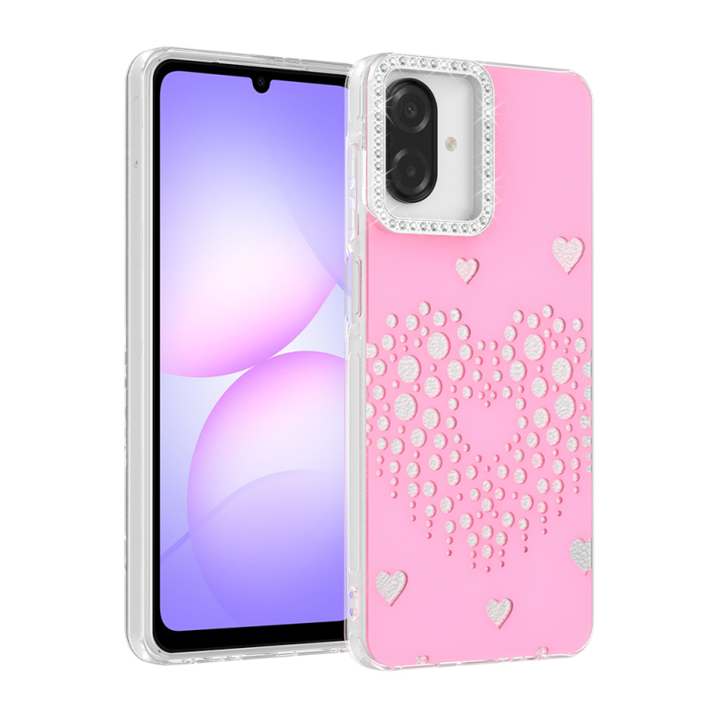 Galaxy A07 Kılıf Damla Taşlı Zore Rivas Sert PC Kapak - 1