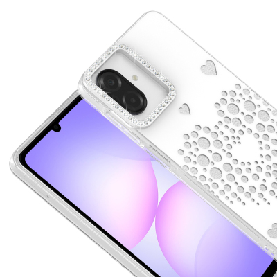Galaxy A07 Kılıf Damla Taşlı Zore Rivas Sert PC Kapak - 8