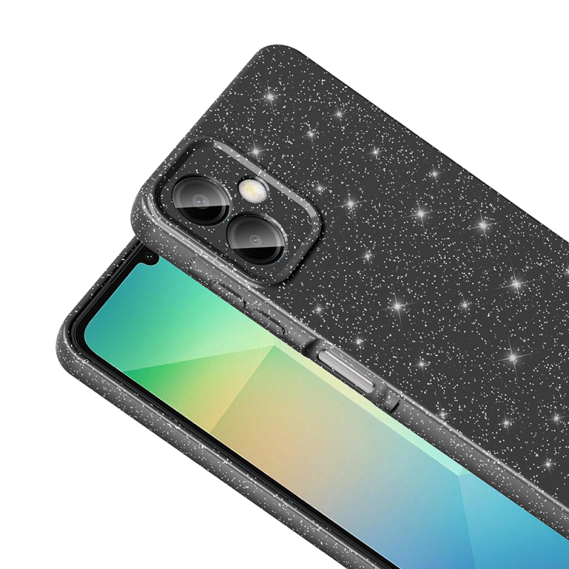Galaxy A07 Kılıf Kamera Korumalı Simli Lüks Zore Koton Kapak - 12
