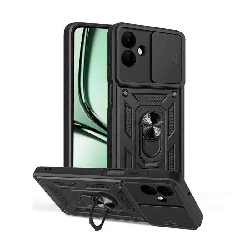 Galaxy A07 Kılıf Magnetik Standlı Kamera Korumalı Zore Sürgülü Vega Kapak - 2