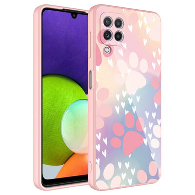 Galaxy A12 Case Camera Protected Patterned Hard Silicone Zore Epoxy Cover - 3