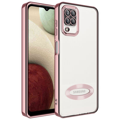 Galaxy A12 Case Camera Protected Zore Omega Cover With Logo - 1