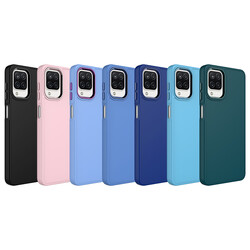 Galaxy A12 Case Metal Frame and Button Design Silicone Zore Luna Cover - 2