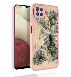 Galaxy A12 Case Patterned Camera Protected Glossy Zore Nora Cover - 1