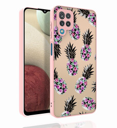 Galaxy A12 Case Patterned Camera Protected Glossy Zore Nora Cover - 3