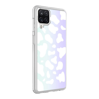 Galaxy A12 Case Zore M-Blue Patterned Cover - 4