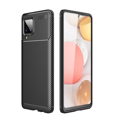 Galaxy A12 Case Zore Negro Silicon Cover - 4