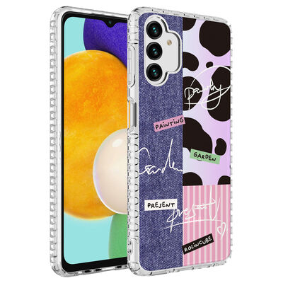 Galaxy A13 4G Case Airbag Edge Colorful Patterned Silicone Zore Elegans Cover - 4