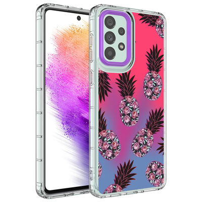 Galaxy A13 4G Case Camera Protected Colorful Patterned Hard Silicone Zore Korn Cover - 7