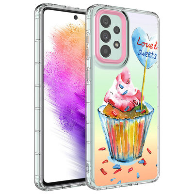 Galaxy A13 4G Case Camera Protected Colorful Patterned Hard Silicone Zore Korn Cover - 16