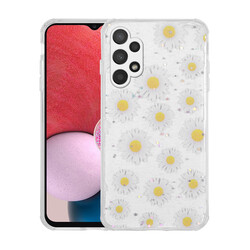 Galaxy A13 4G Case Glittery Patterned Camera Protected Shiny Zore Popy Cover - 3