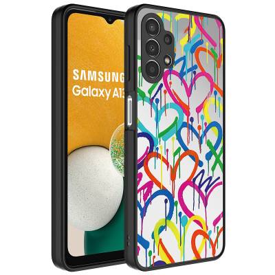 Galaxy A13 4G Case Mirror Patterned Camera Protected Glossy Zore Mirror Cover - 4