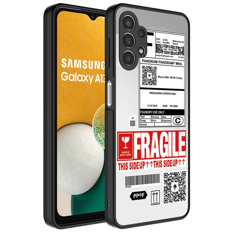 Galaxy A13 4G Case Mirror Patterned Camera Protected Glossy Zore Mirror Cover - 6