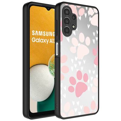 Galaxy A13 4G Case Mirror Patterned Camera Protected Glossy Zore Mirror Cover - 8