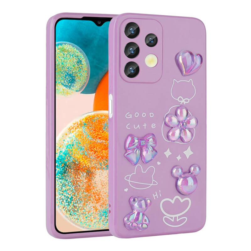 Galaxy A13 4G Case Relief Figured Shiny Zore Toys Silicone Cover - 5