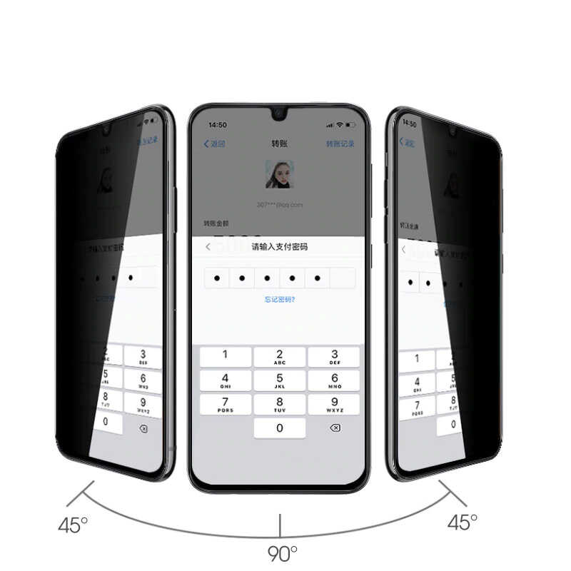 Galaxy A14 5G Zore New 5D Privacy Temperli Ekran Koruyucu - 6
