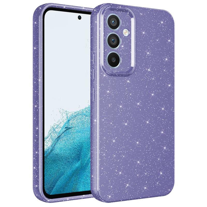 Galaxy A14 Case Camera Protected Silvery Luxury Zore Cotton Cover - 5