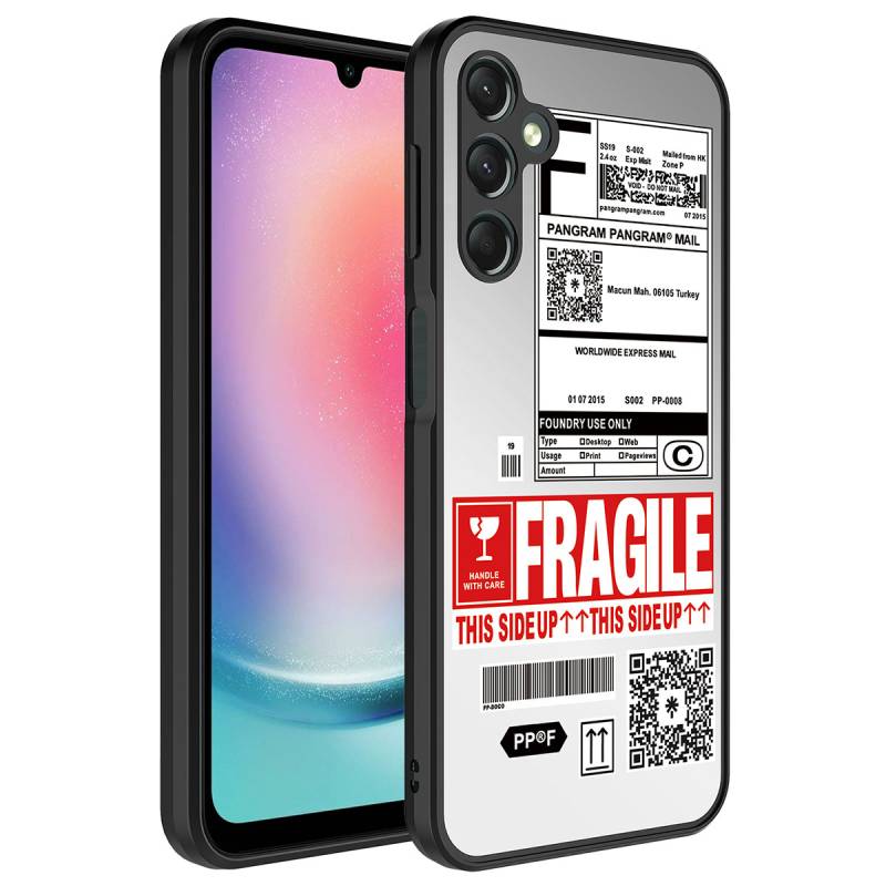 Galaxy A14 Case Mirror Patterned Camera Protected Glossy Zore Mirror Cover - 5