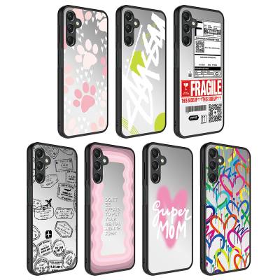 Galaxy A14 Case Mirror Patterned Camera Protected Glossy Zore Mirror Cover - 2