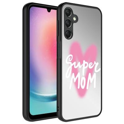 Galaxy A14 Case Mirror Patterned Camera Protected Glossy Zore Mirror Cover - 3