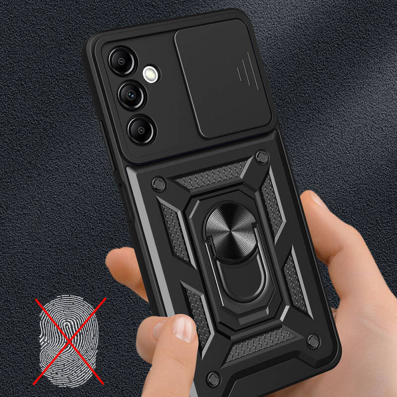 Galaxy A14 Case Magnetic Stand Camera Protector Zore Sliding Vega Cover - 2