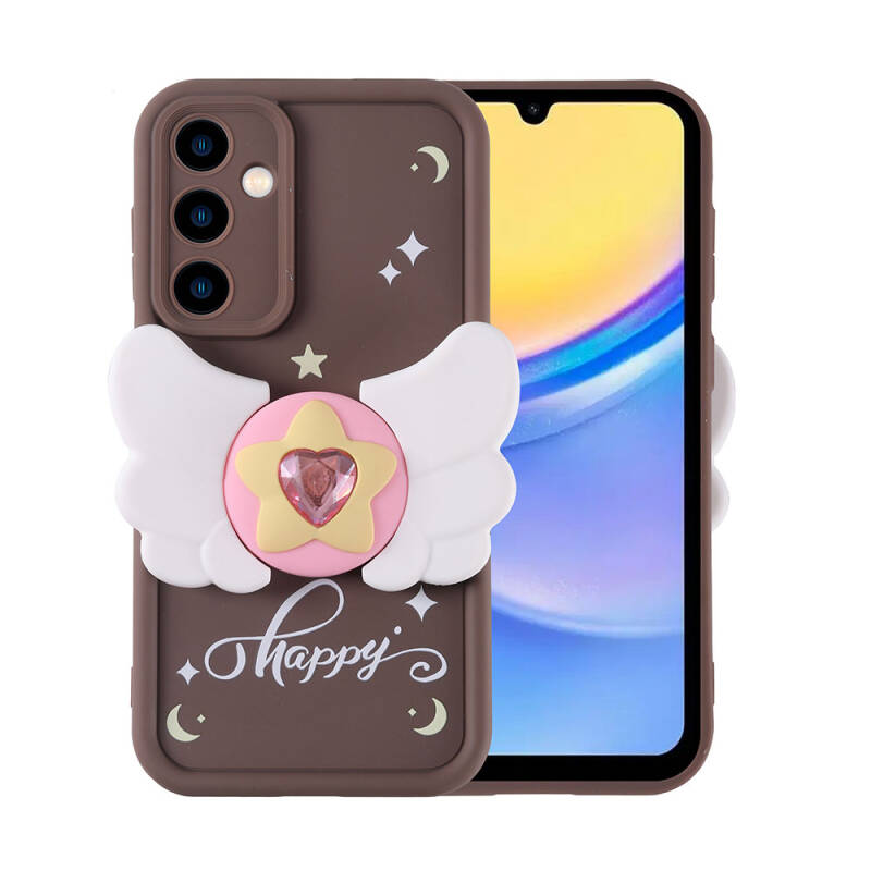 Galaxy A15 Case Camera Protected Butterfly Design Zore Kapya Cover - 9