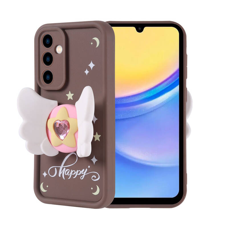 Galaxy A15 Case Camera Protected Butterfly Design Zore Kapya Cover - 4