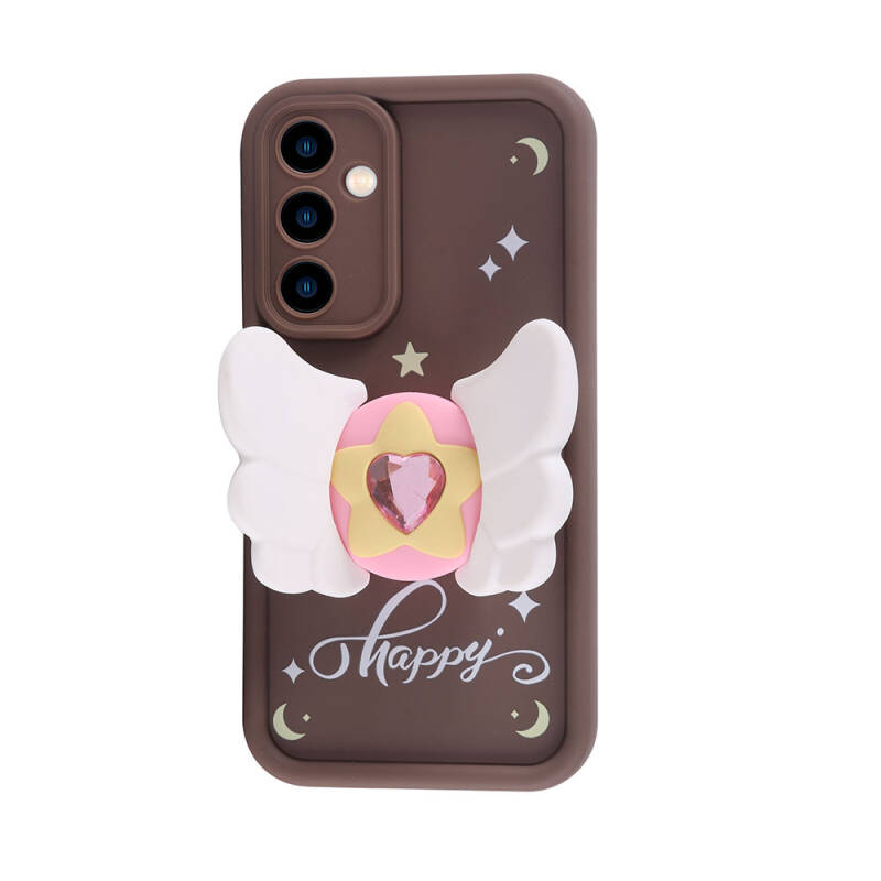 Galaxy A15 Case Camera Protected Butterfly Design Zore Kapya Cover - 7