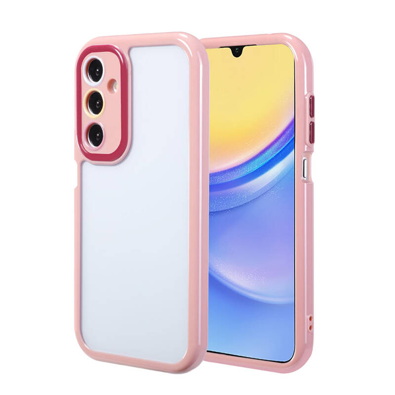 Galaxy A15 Case Camera Protected Colored Edge and Frame Design Zore Vitamin Cover - 3