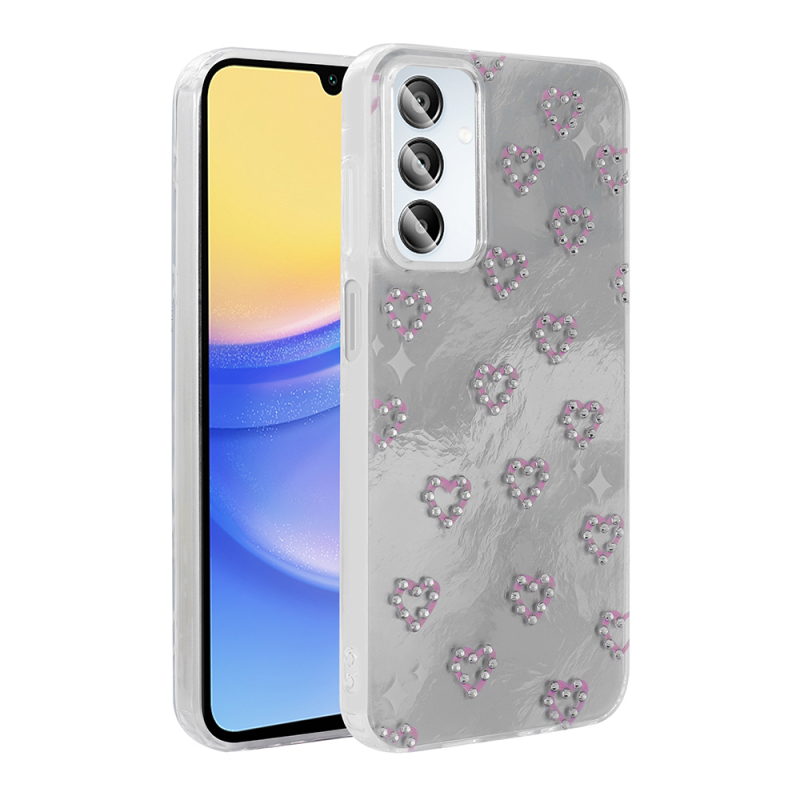 Galaxy A15 Case Camera Protection Figured Zore Ponti Silicone Cover - 1
