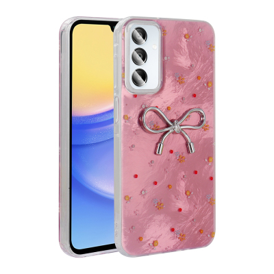 Galaxy A15 Case Camera Protection Figured Zore Ponti Silicone Cover - 3