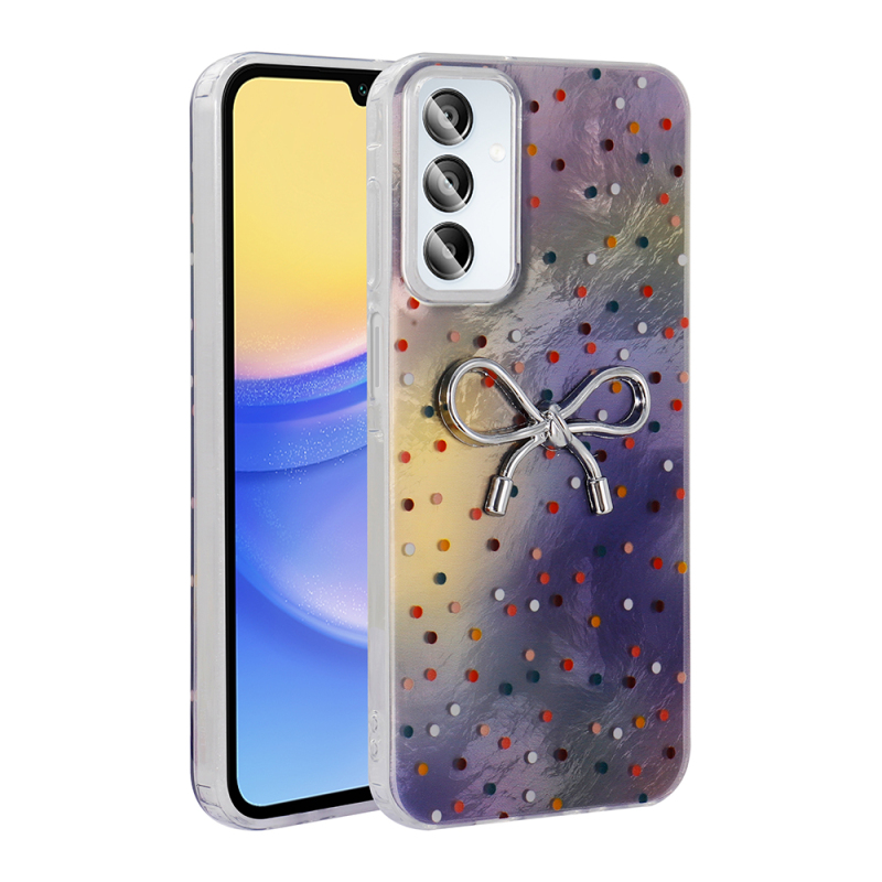 Galaxy A15 Case Camera Protection Figured Zore Ponti Silicone Cover - 4