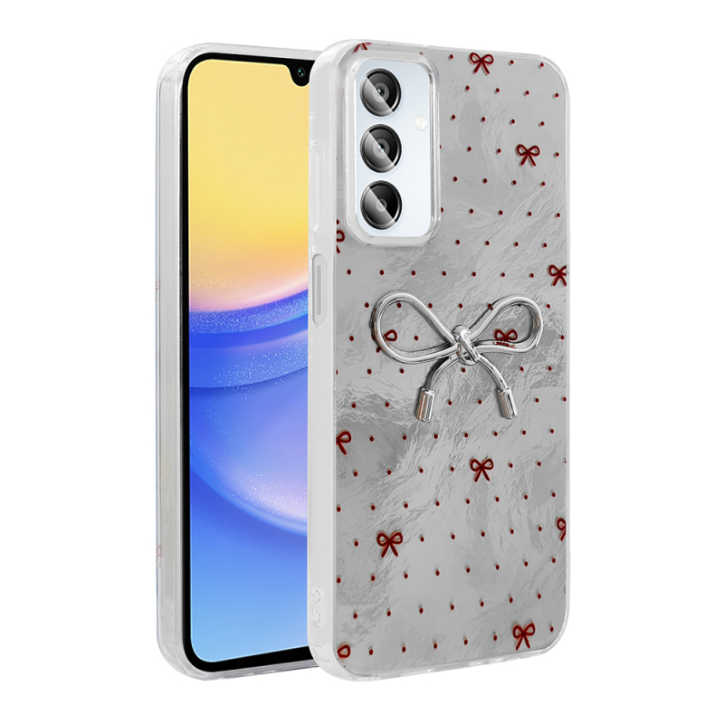 Galaxy A15 Case Camera Protection Figured Zore Ponti Silicone Cover - 5