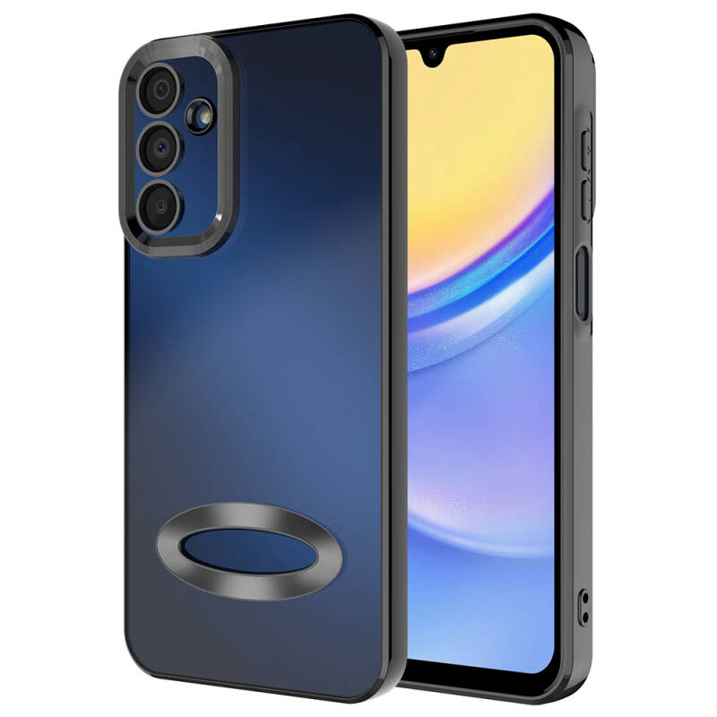 Galaxy A15 Case Camera Protection Zore Omega Cover Showing Logo - 2