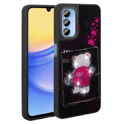 Galaxy A15 Case Shining Embossed Zore Amas Silicone Cover with Iconic Figure - 4