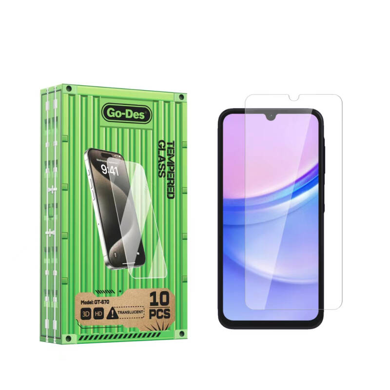 Galaxy A15 Go Des Fingerprint Free 9H Oleophobic Bom Glass Screen Protector 10 Pack - 1