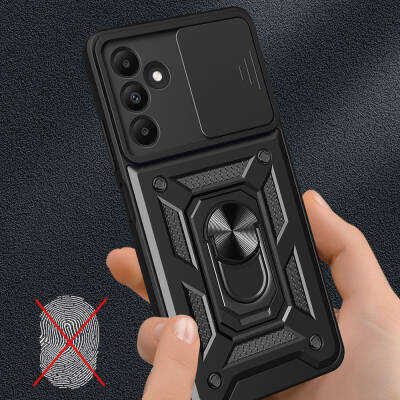 Galaxy A15 Case Magnetic Stand Camera Protector Zore Sliding Vega Cover - 3